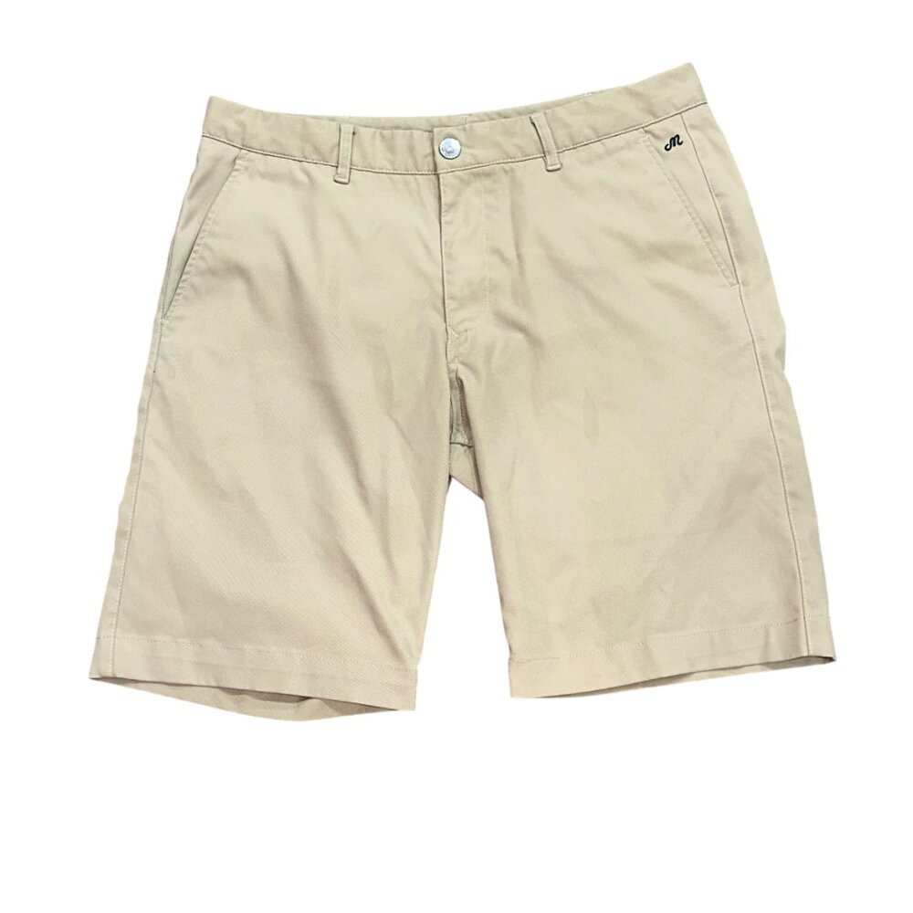 Bonobos Maide Golf Chino 10" Shorts Khaki Size 33 Flat Front Performance